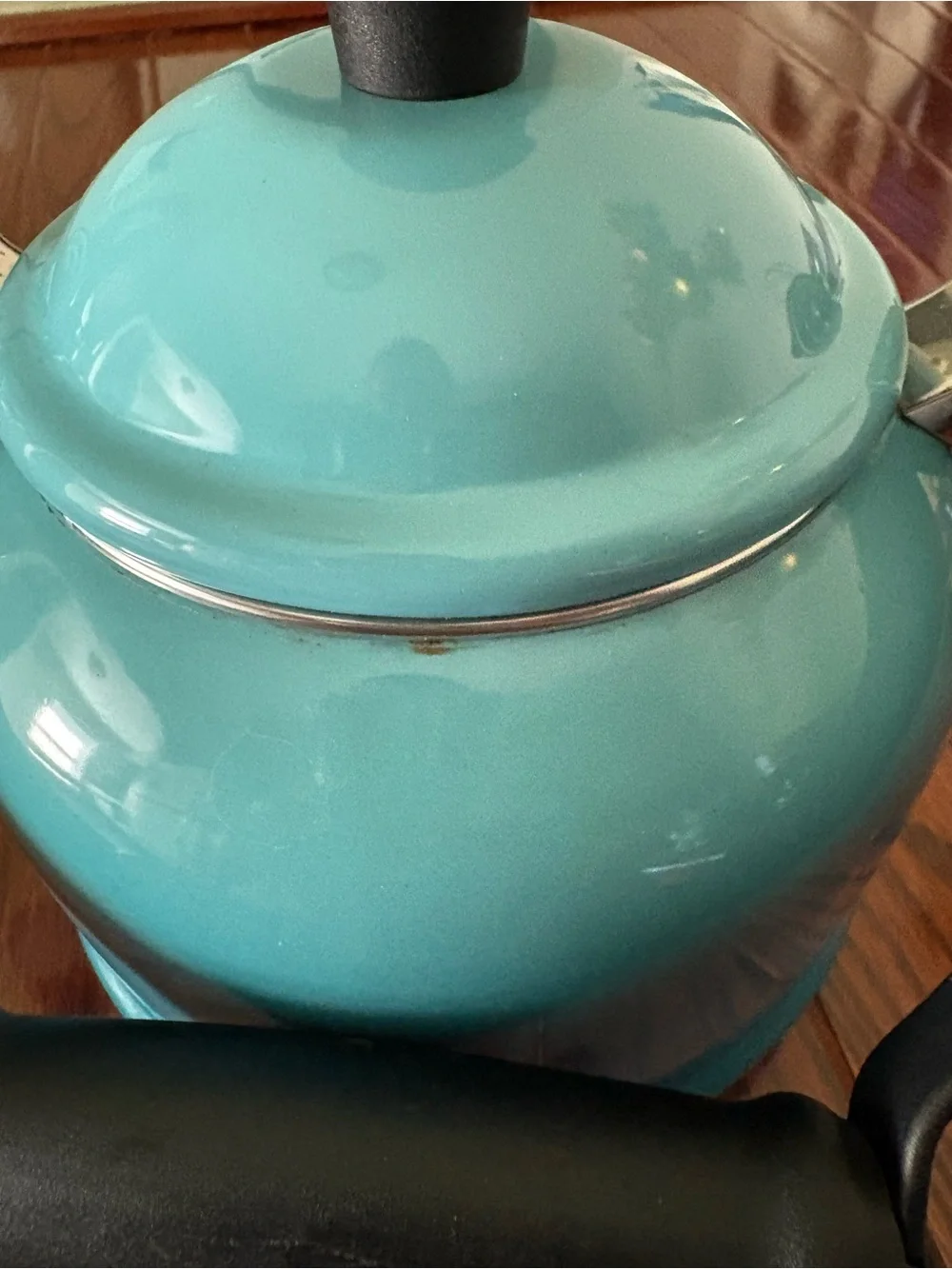 Le Creuset Tea Kettle Caribbean 1.25qt - Picture 5 of 7
